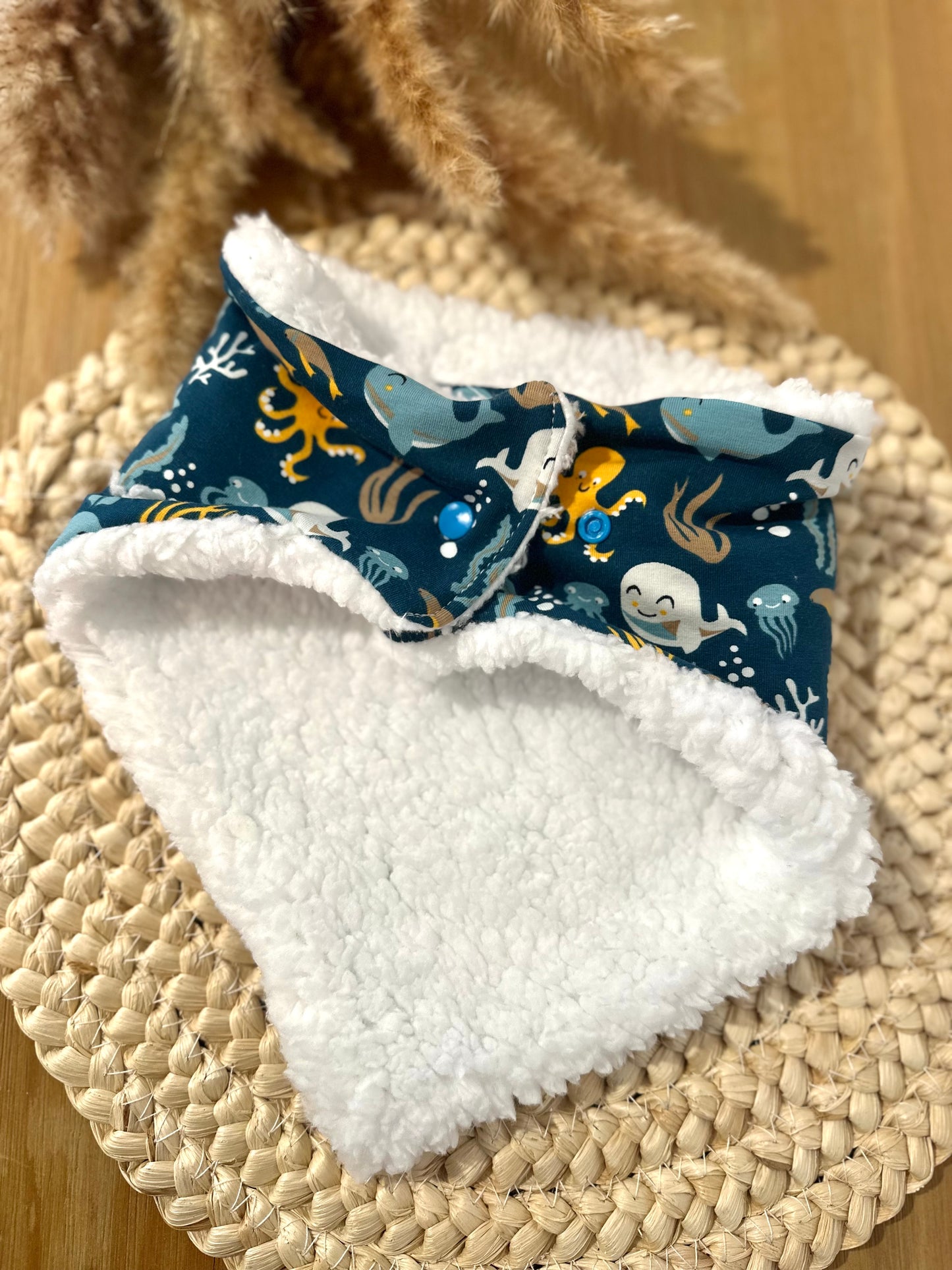 Snood / cache cou - bandana enfant - Thème océan (modèle unique)