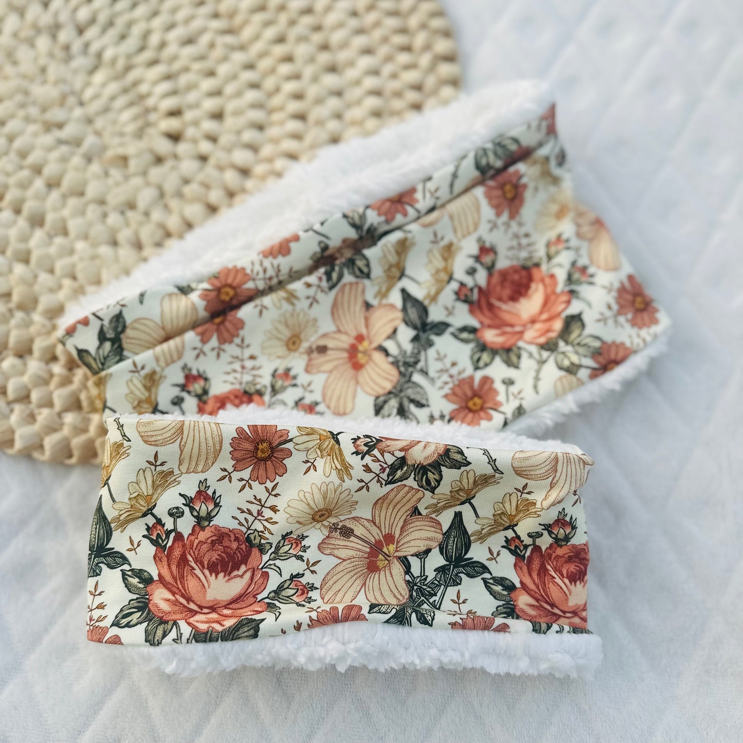Snood / cache cou - bandana enfant - Thème fleurs vintages