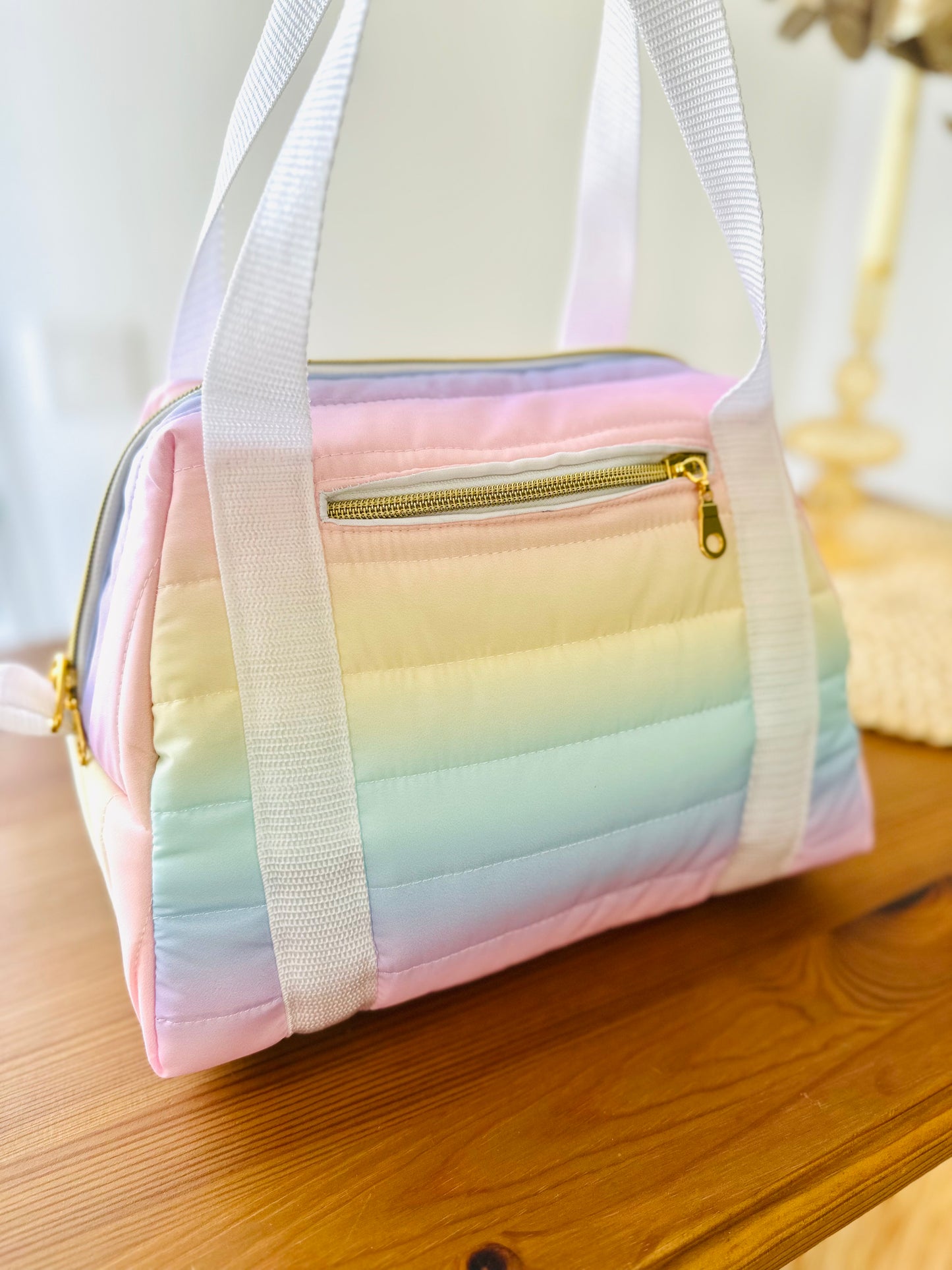 Lunch Bag isotherme déclassé - Matelassé arc en ciel (1 en stock)