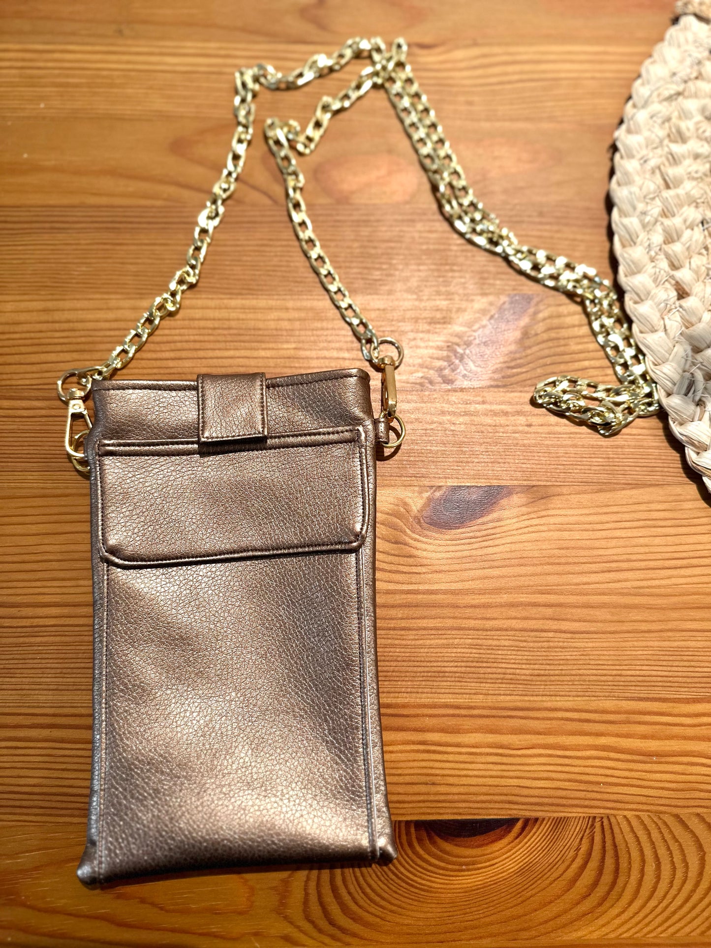Sacoche bandoulière en simili cuir pour téléphone portable (en stock)