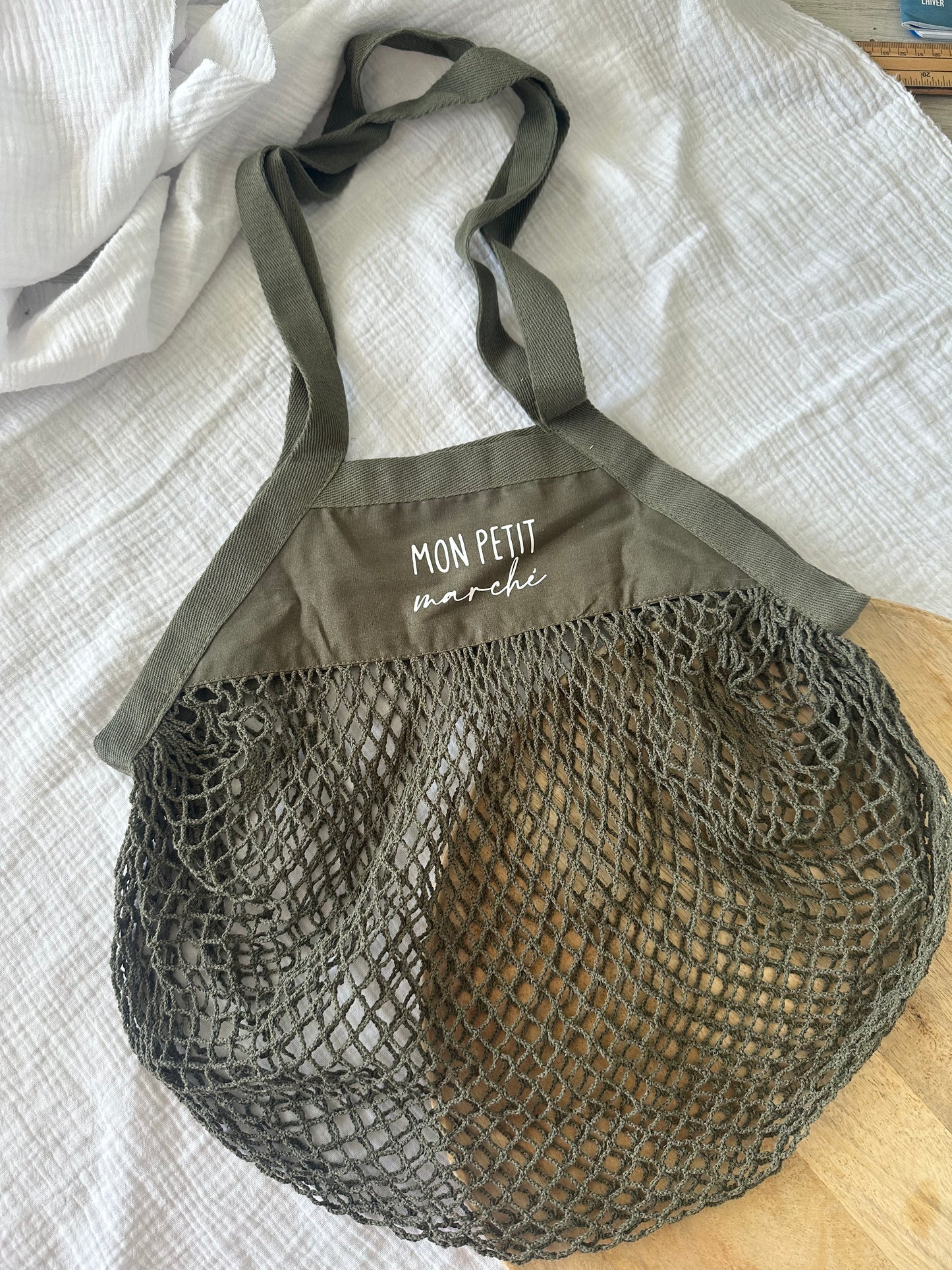 Sac de course en crochet - à personnaliser