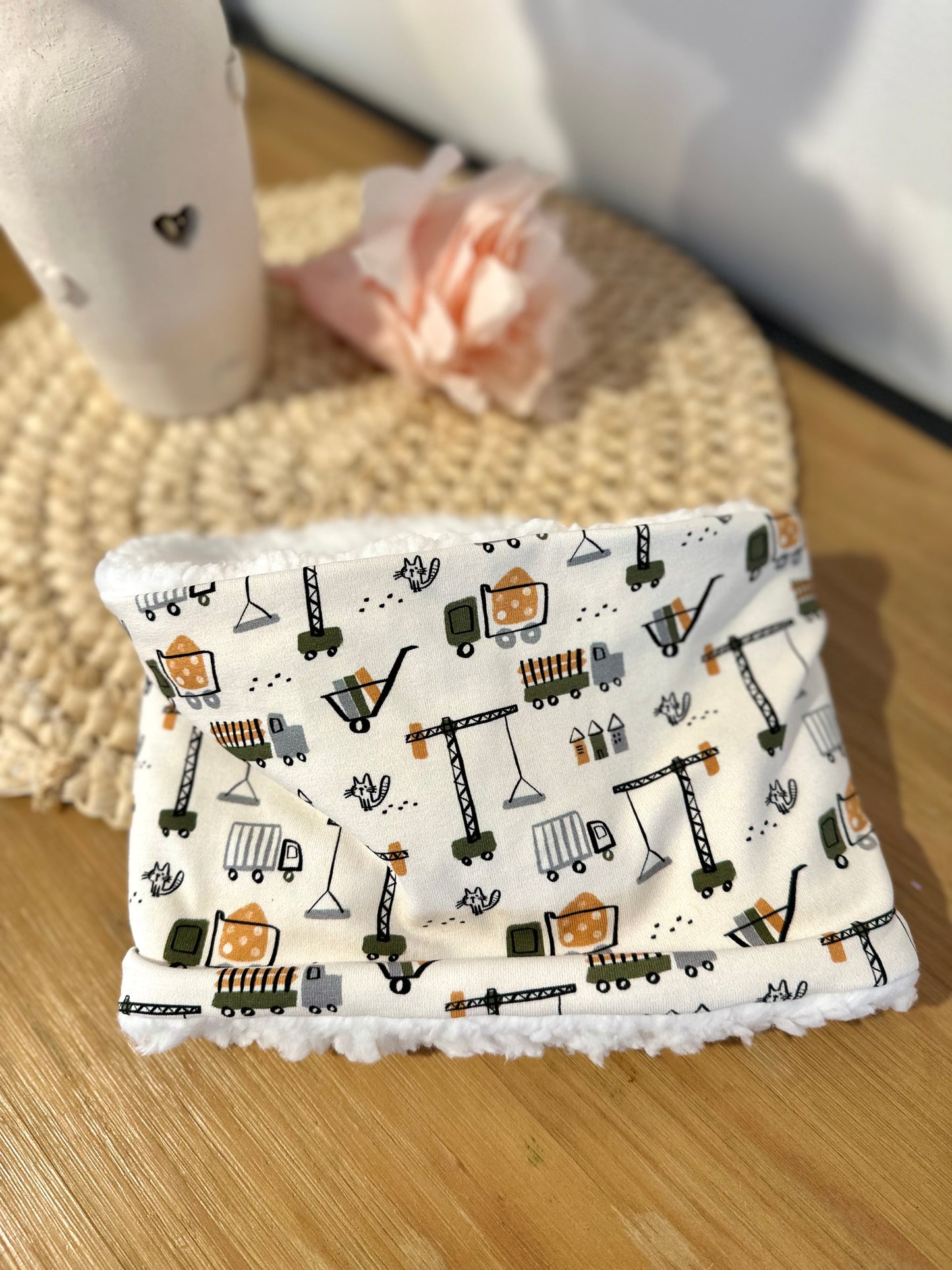 Snood / cache cou - bandana enfant - Thème travaux