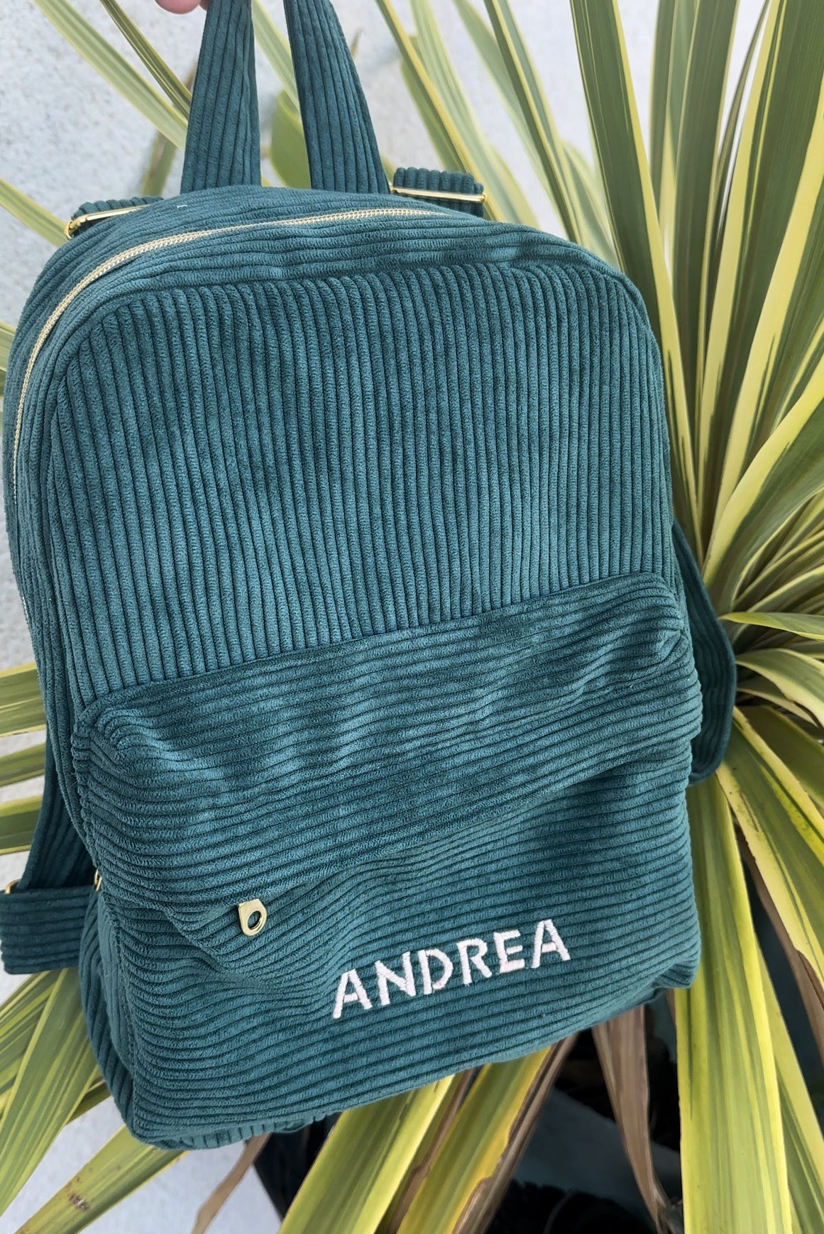 Sac à dos en velours côtelé UNI - à personnaliser (sur commande)