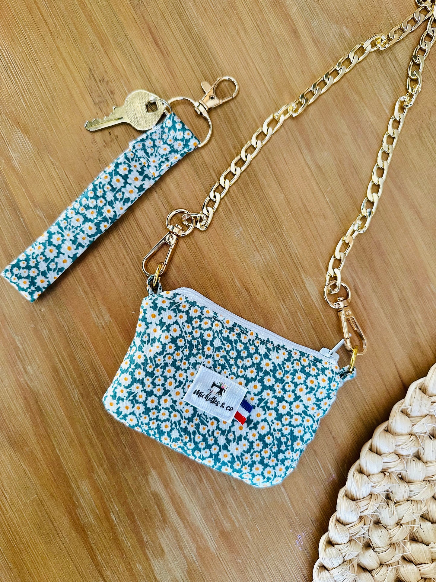 Mini porte carte avec chainette à personnaliser