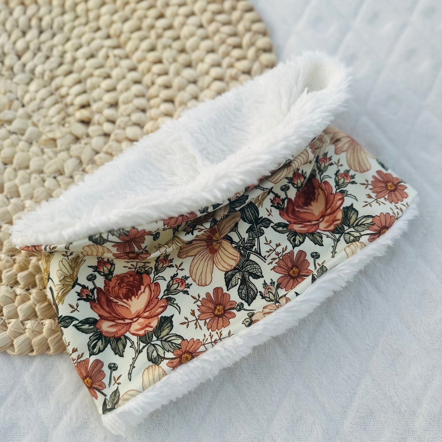 Snood / cache cou - bandana enfant - Thème fleurs vintages