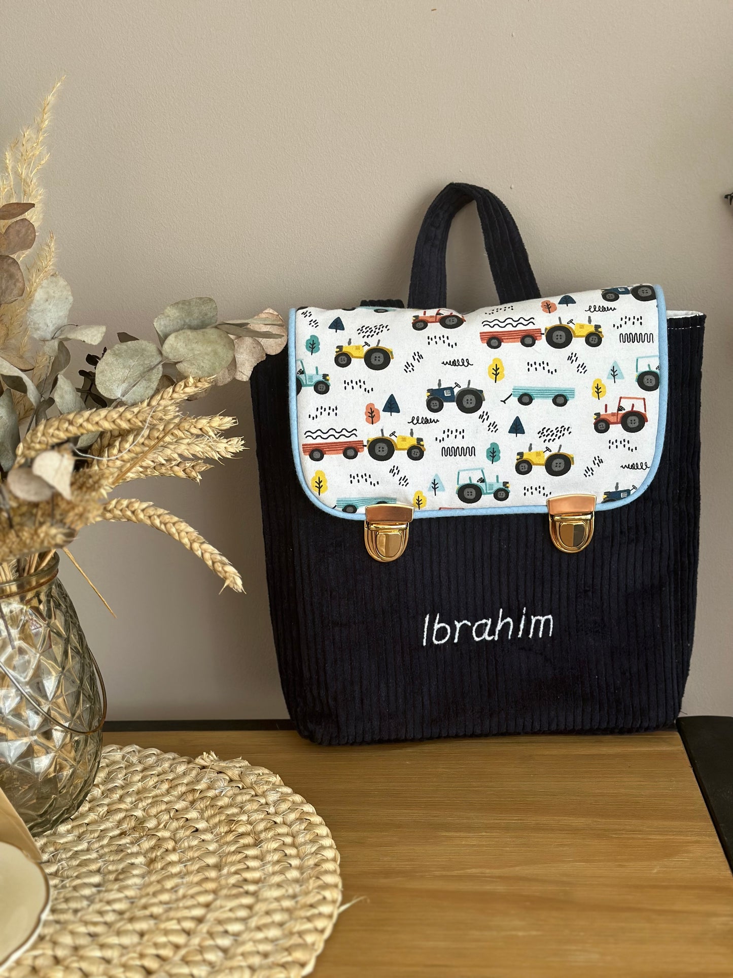 Mini cartable enfant pour la rentrée (sur commande)