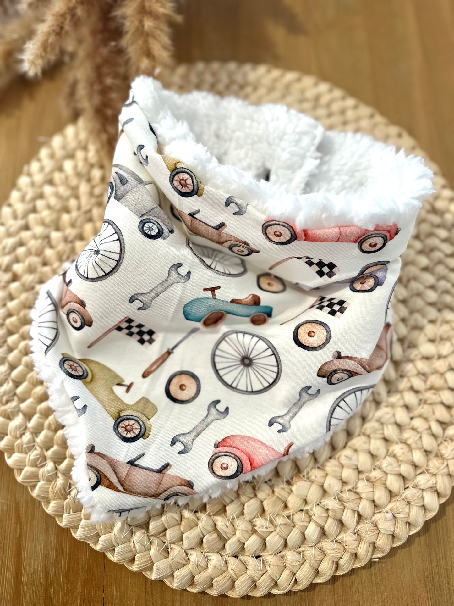 Snood / cache cou - bandana enfant - Thème voitures anciennes