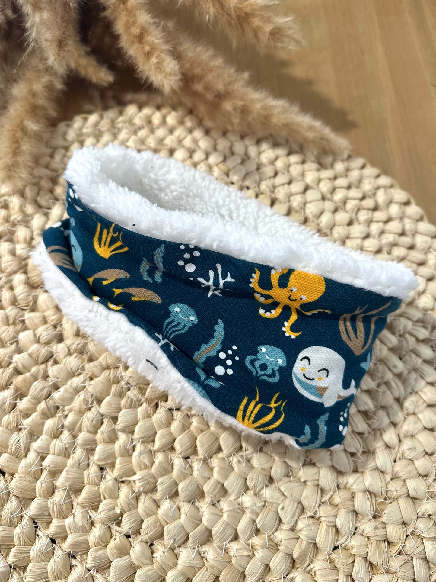 Snood / cache cou - bandana enfant - Thème océan (modèle unique)