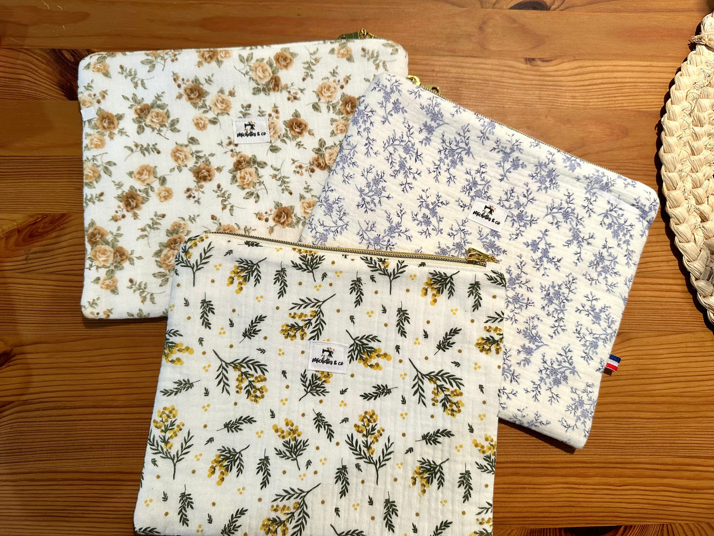 Trousse double gaze de coton molletonnée (en stock)