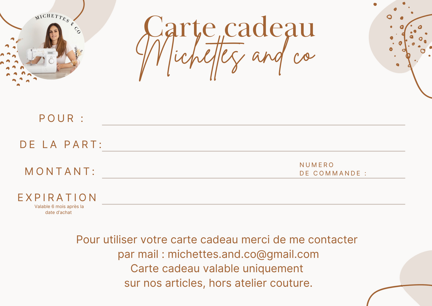 Carte-cadeau Michettes and co