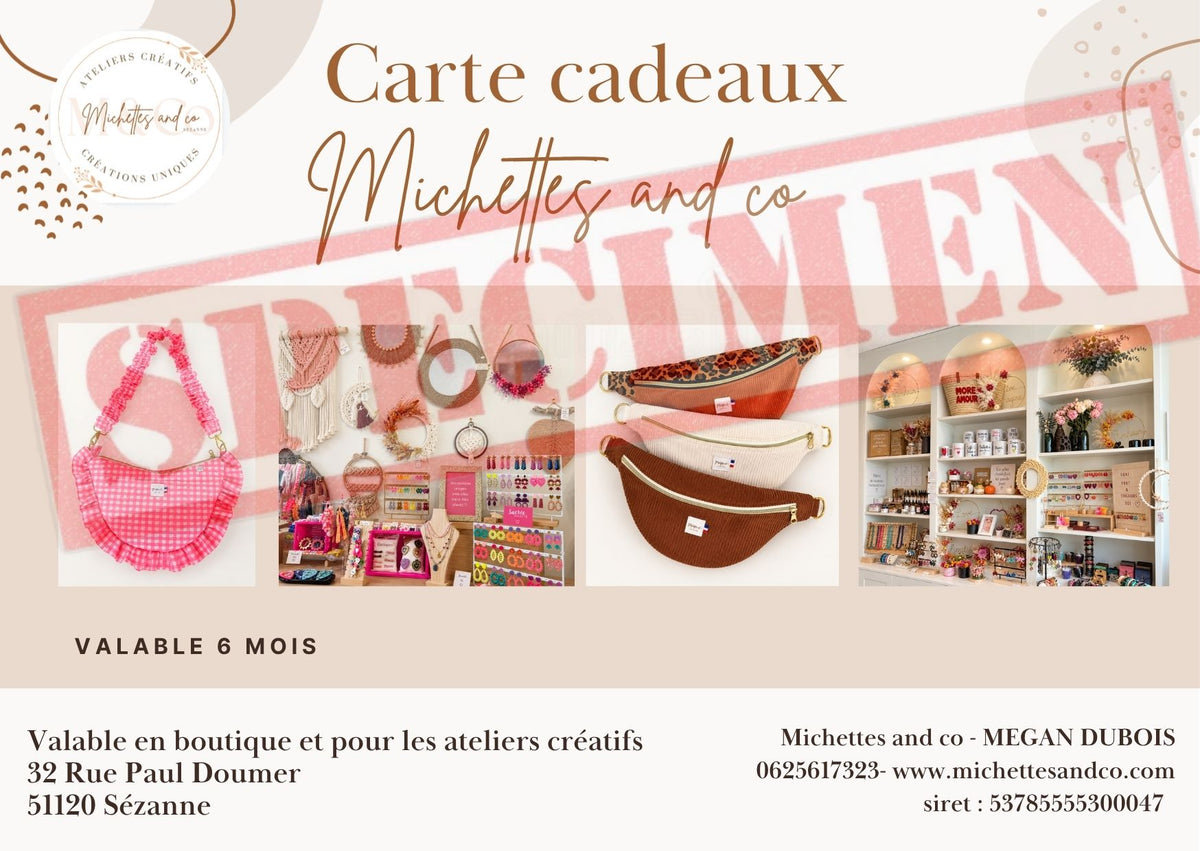 Carte cadeaux - Michettes en co