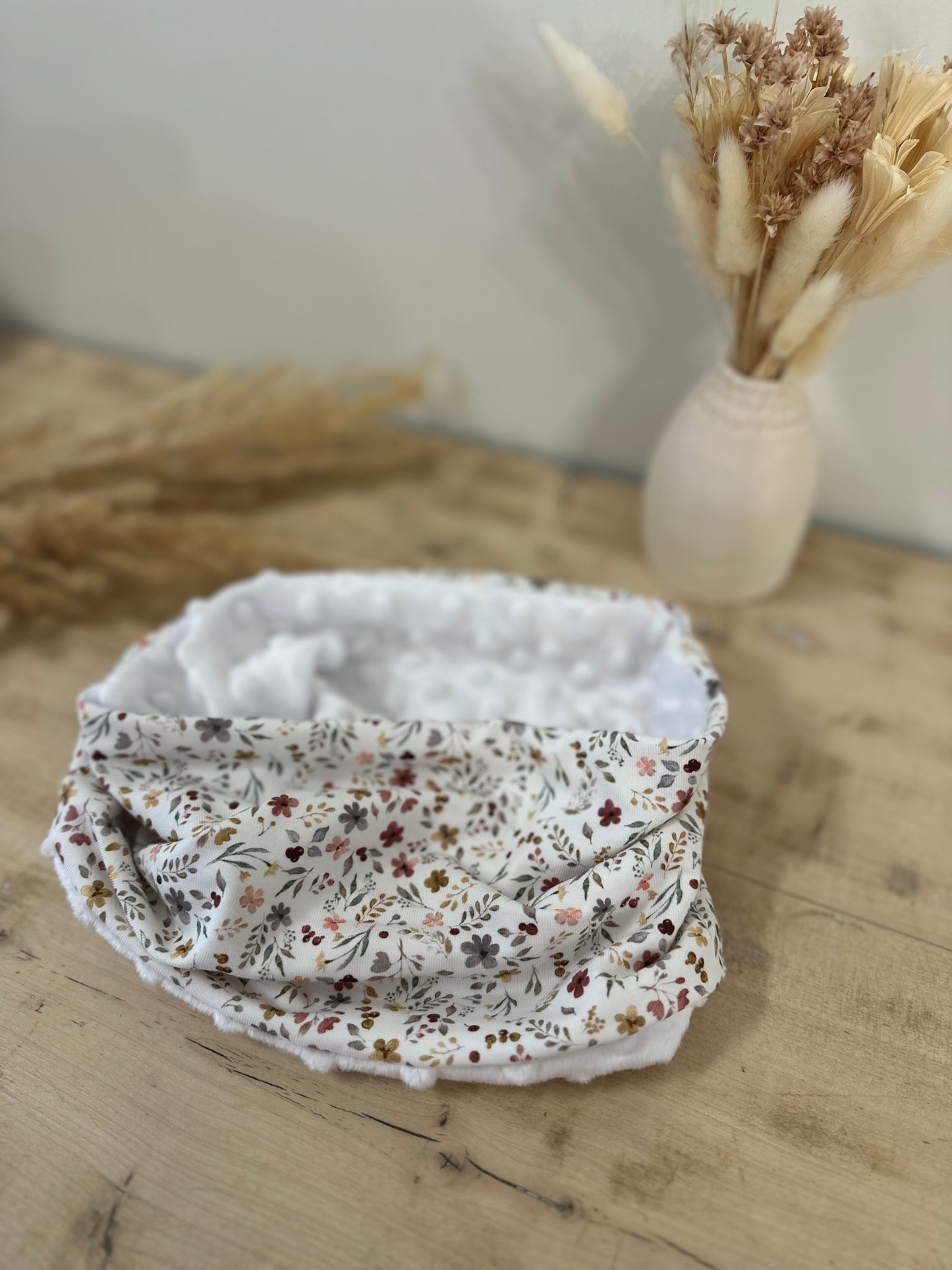Bandana - Snood / cache cou enfant - Thème fleurs prairies