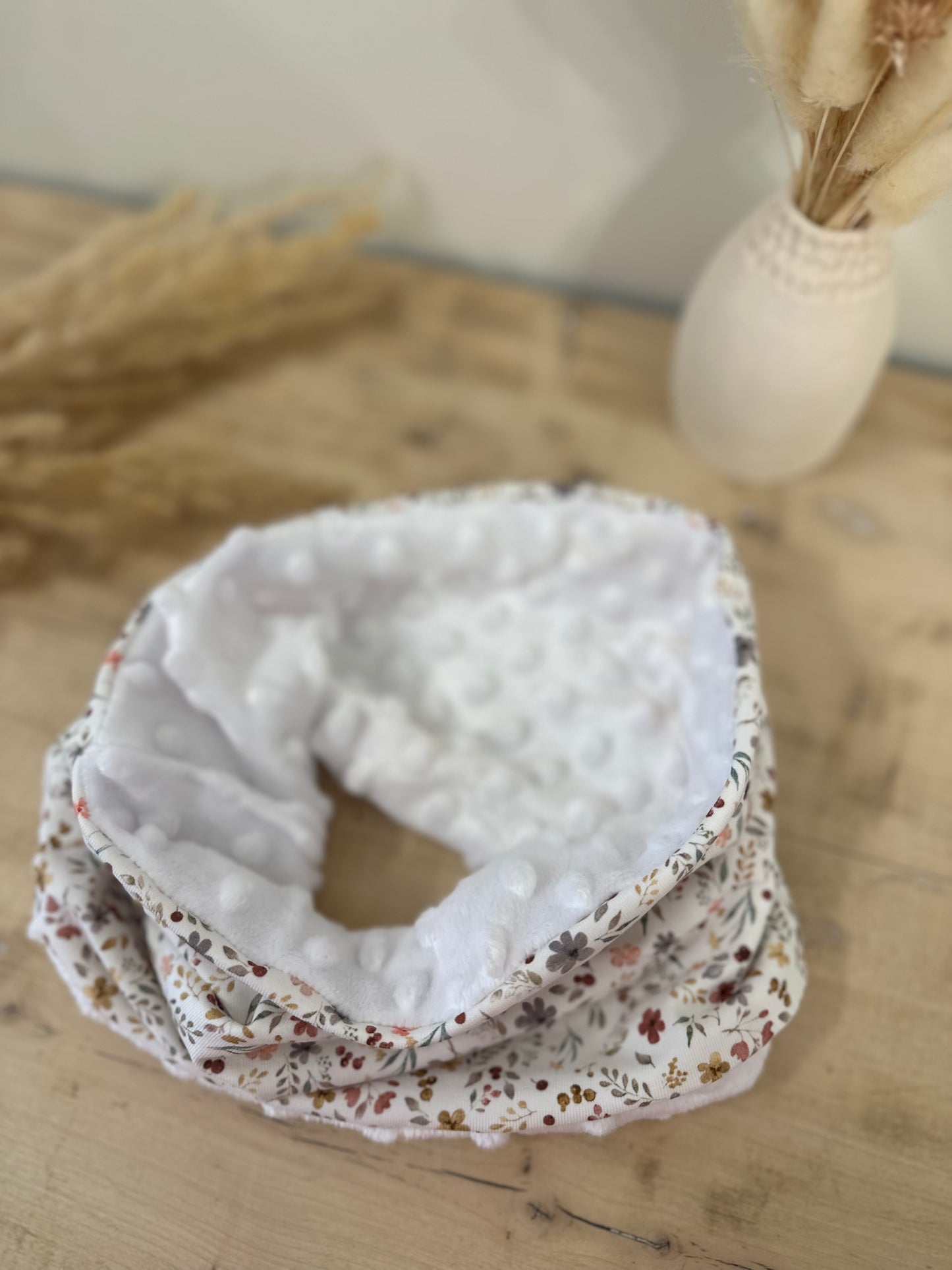 Bandana - Snood / cache cou enfant - Thème fleurs prairies