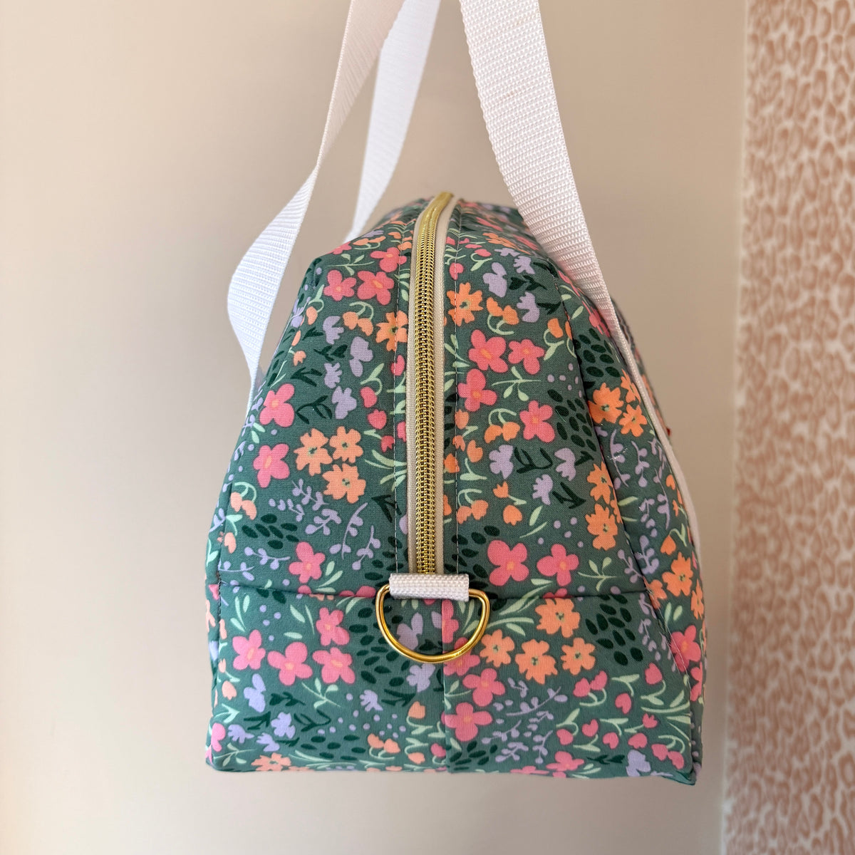Lunch bag liberty vert - isotherme par Michettes and co