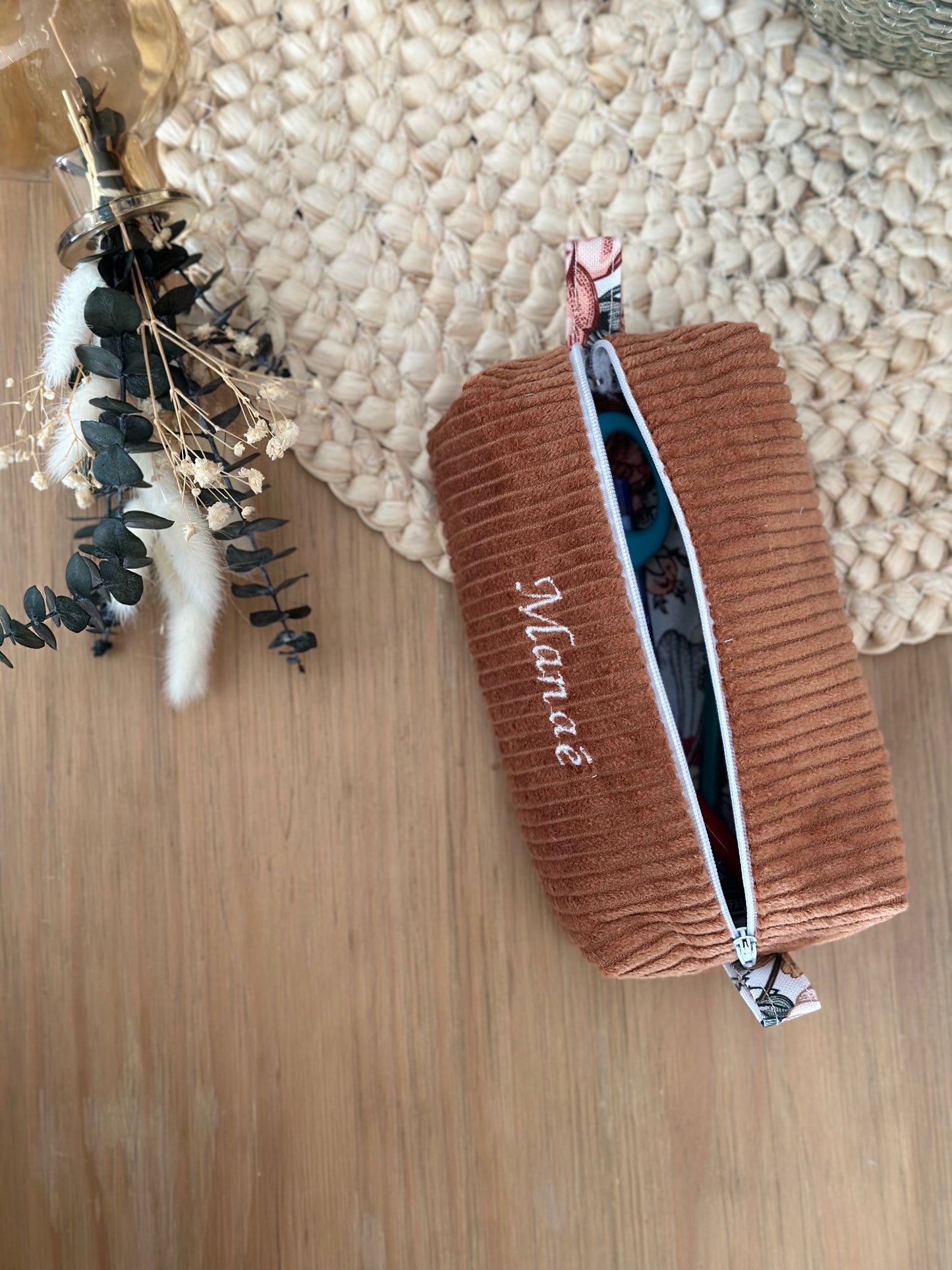 Trousse d’école brodée et personnalisée (sur commande)