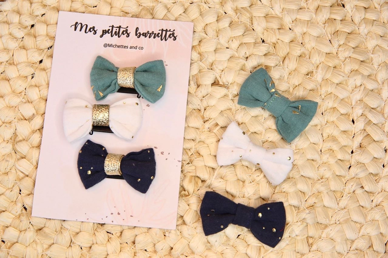 Lot de 3 Barrettes antiglisse ( je personnalise)