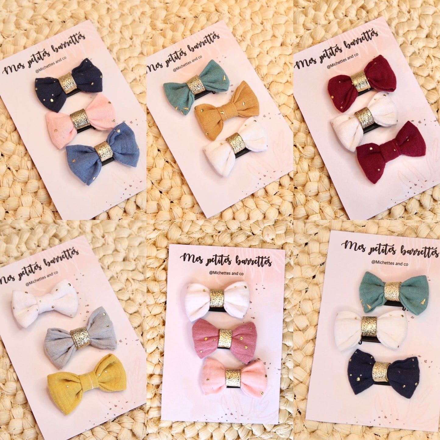 Lot de 3 Barrettes antiglisse ( je personnalise)