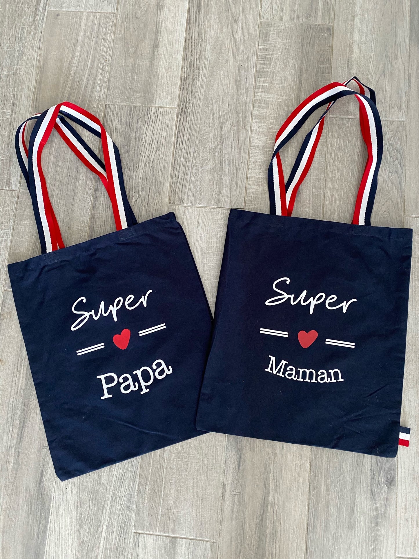 Tote bag à personnaliser Super papa / Super Maman ....