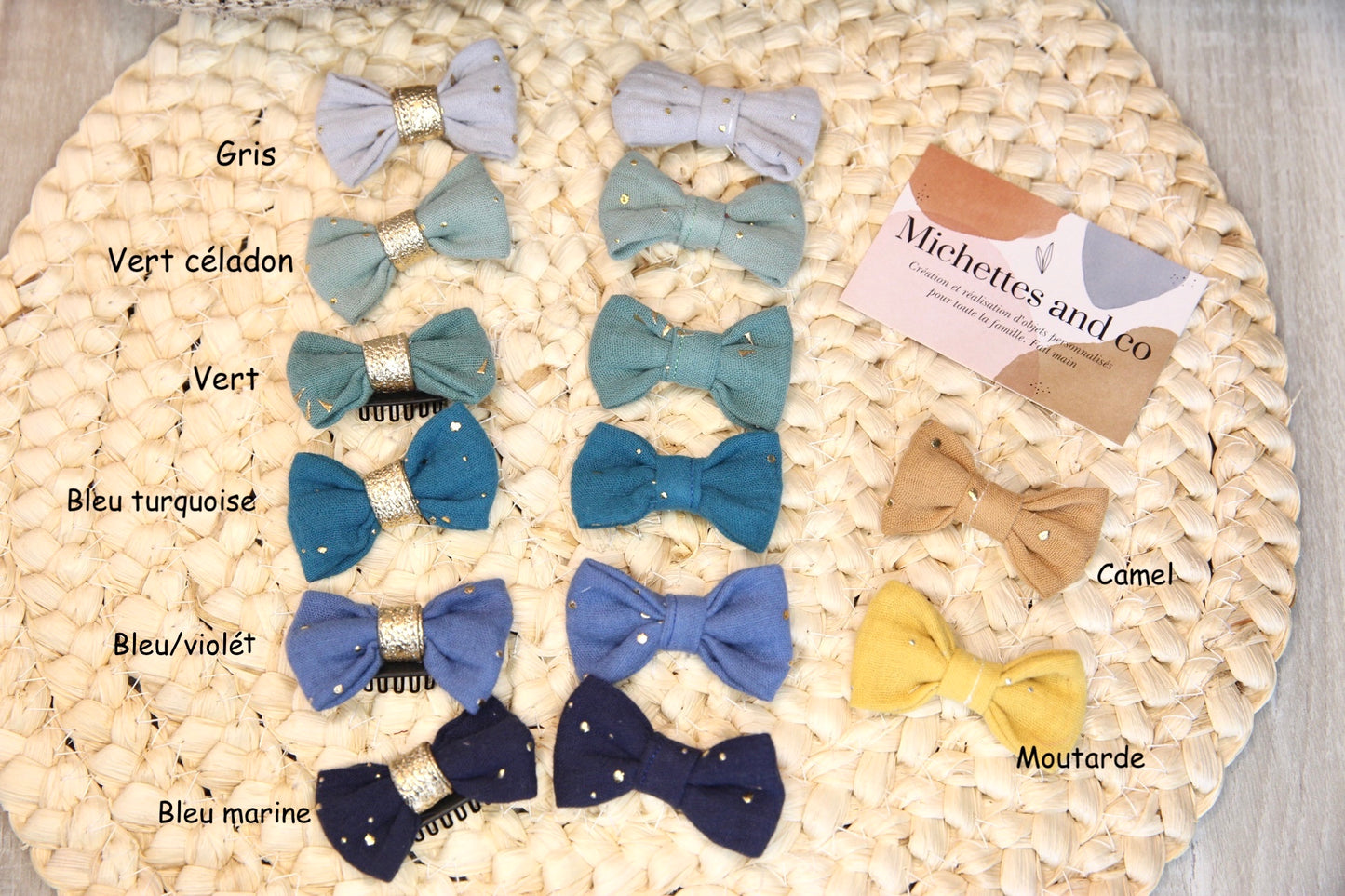 Lot de 3 Barrettes antiglisse ( je personnalise)