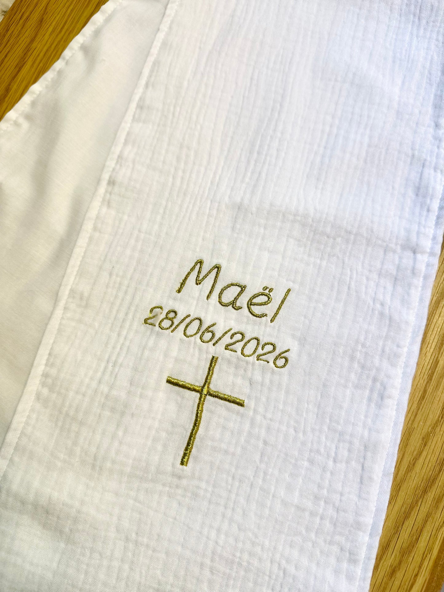 Écharpe de baptême/communion (SUR COMMANDE)
