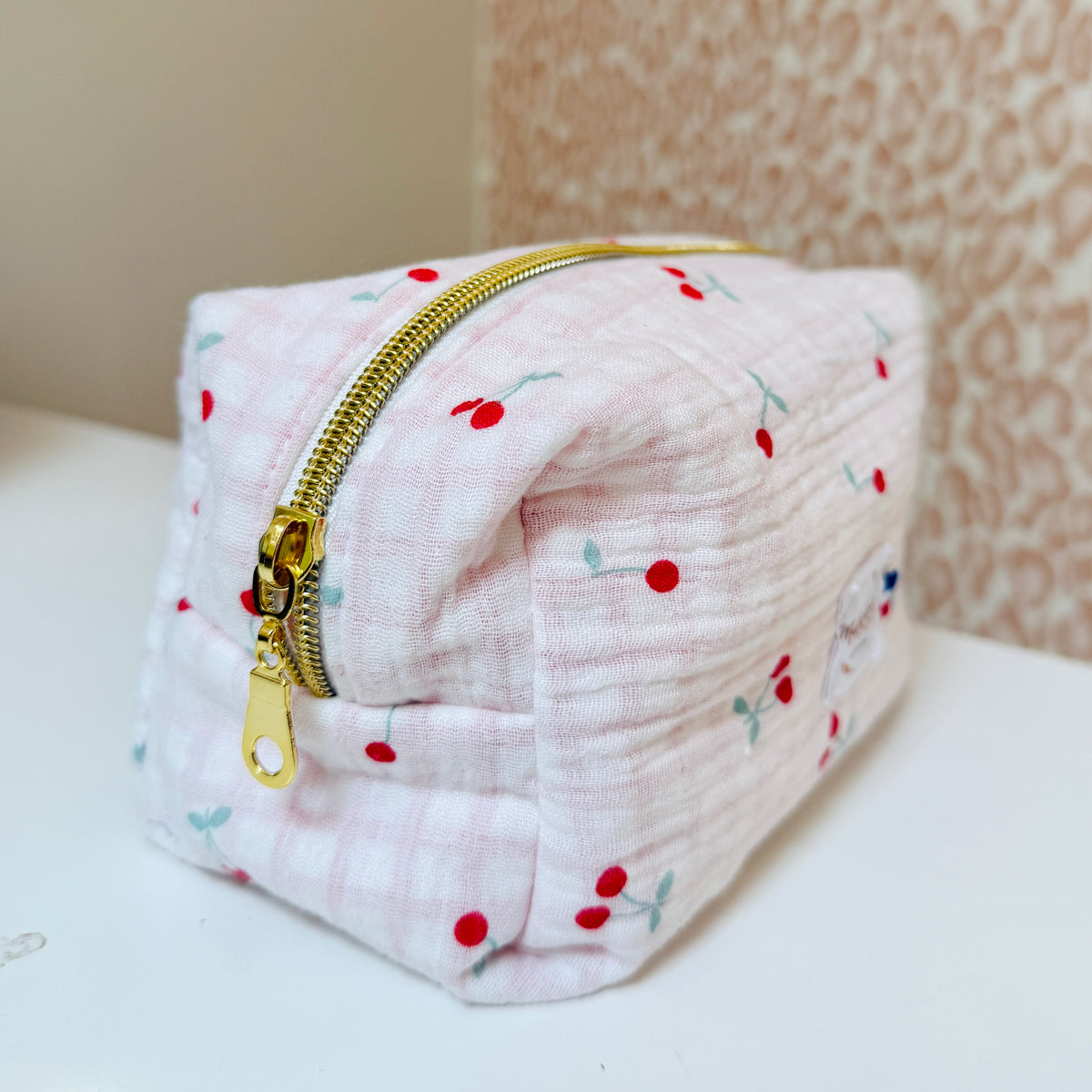 Trousse matelassée colorée
