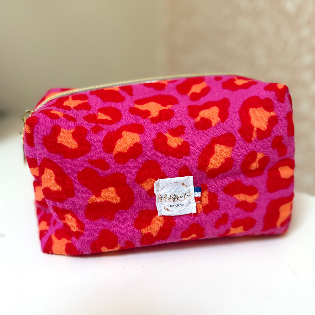 Trousse matelassée colorée