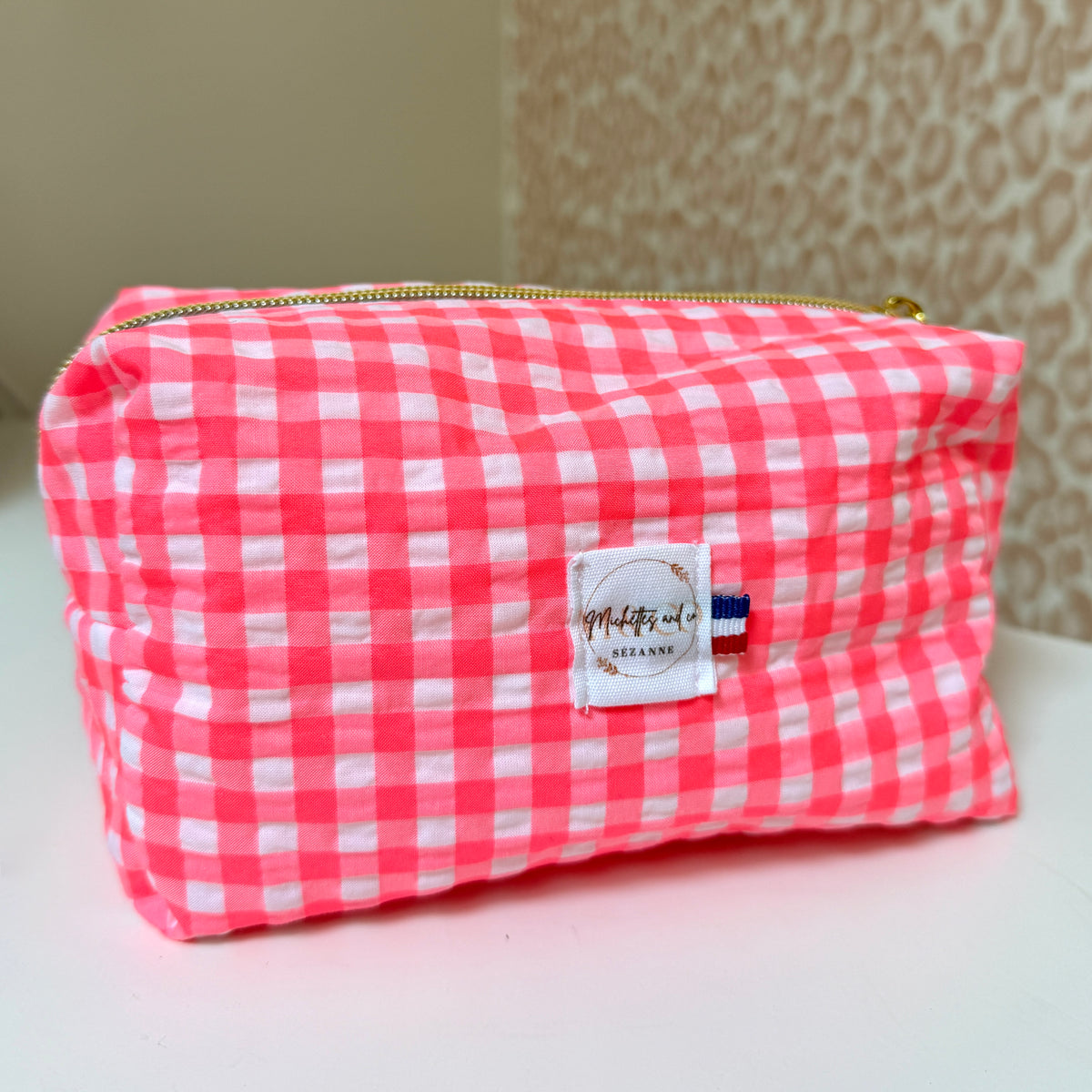 Trousse matelassée colorée