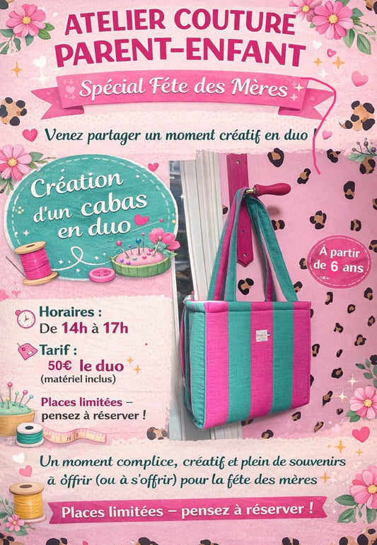 Samedi 9 Mai - Atelier duo parent/enfant débutant (⚠️1seul cabas)