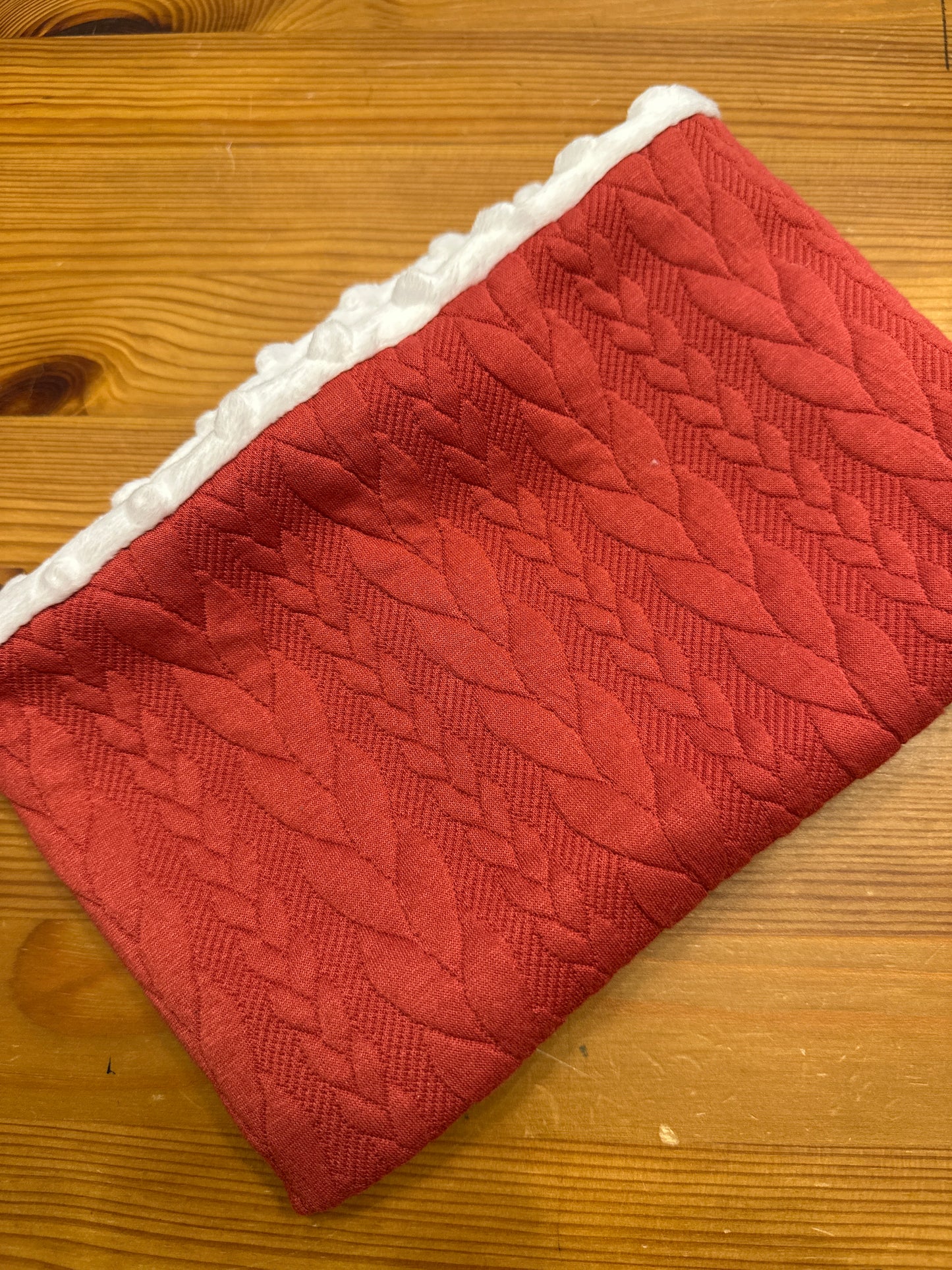 Snood / cache cou enfant effet velours côtelé vert sauge