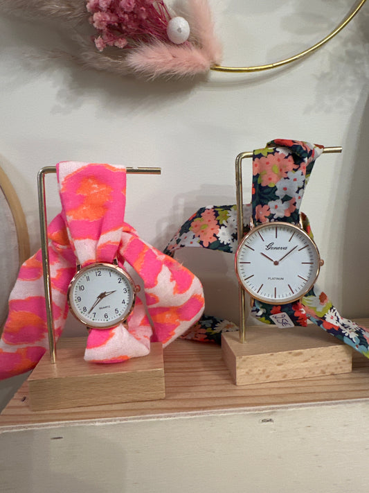 Montre avec bracelet en tissu