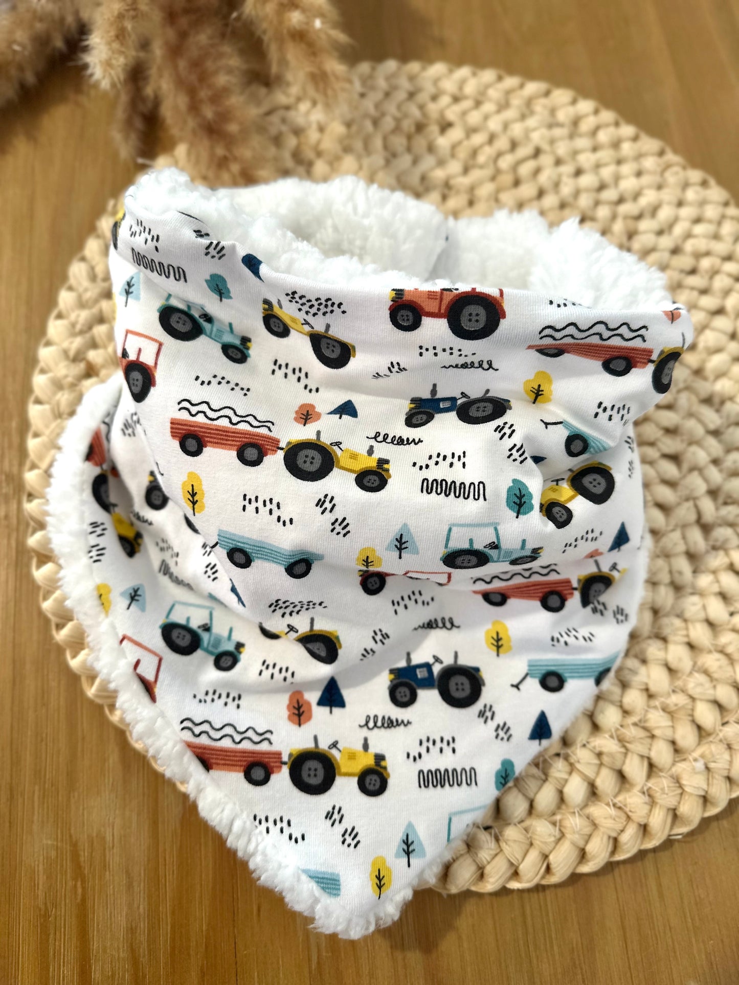 Snood / cache cou - bandana enfant - Thème tracteur