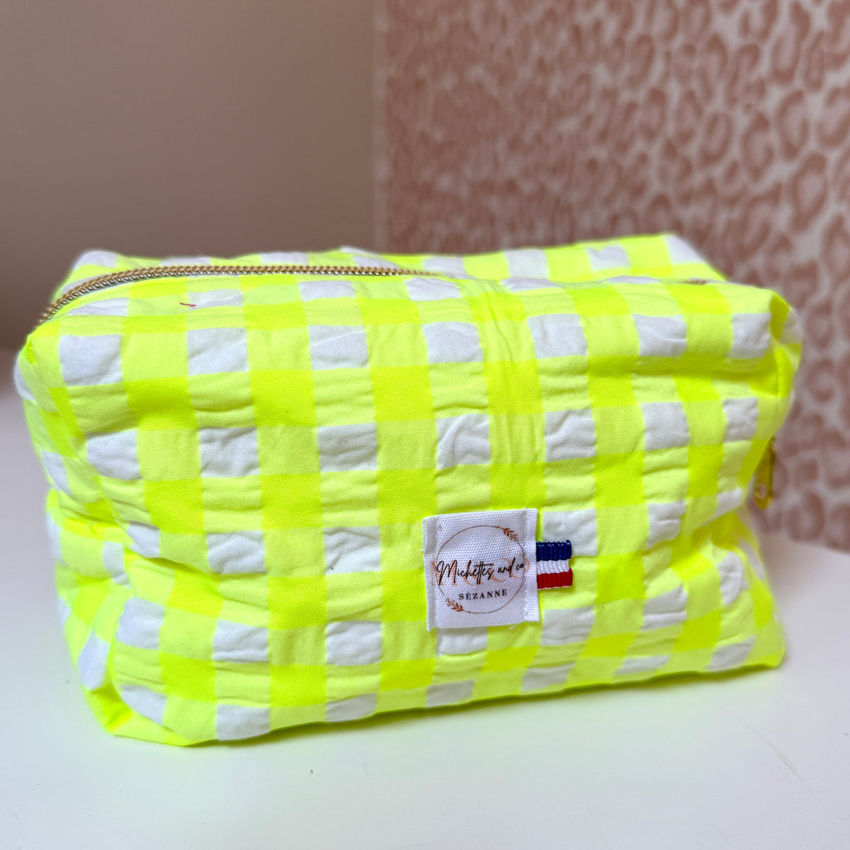 Trousse matelassée colorée