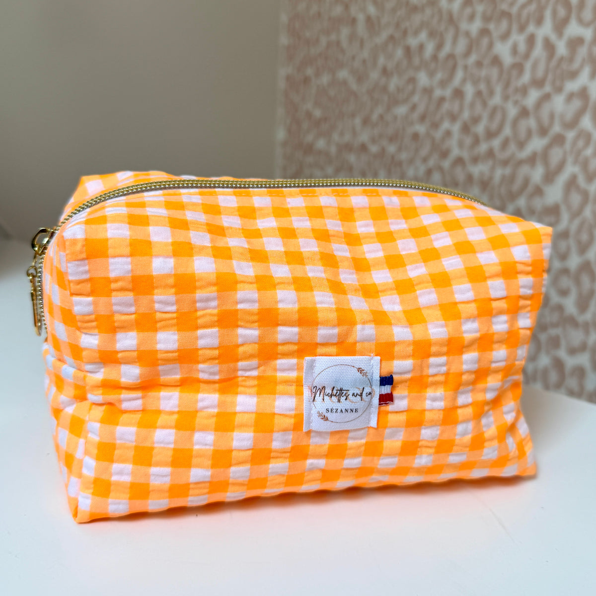 Trousse matelassée colorée