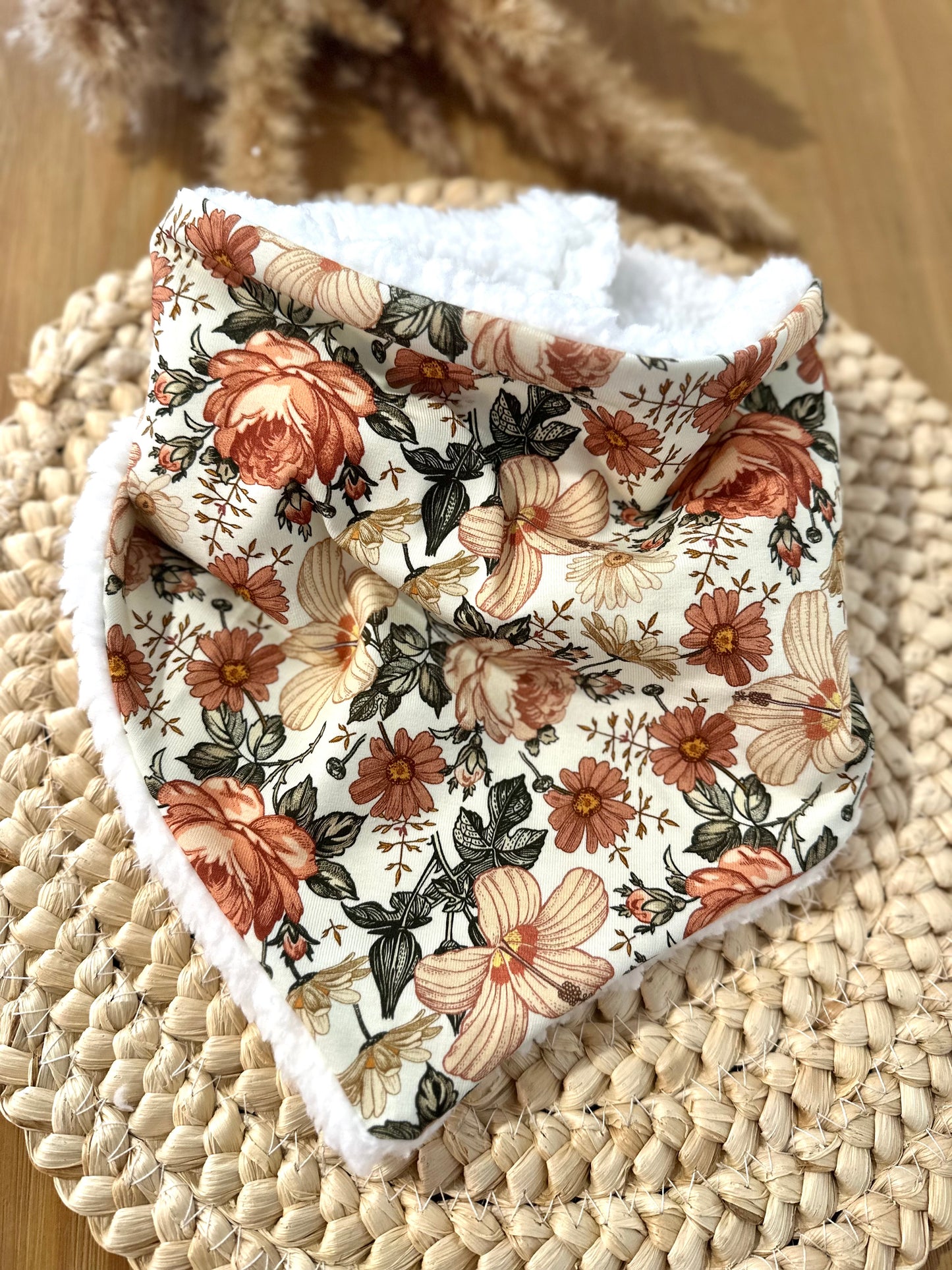 Snood / cache cou - bandana enfant - Thème fleurs vintages