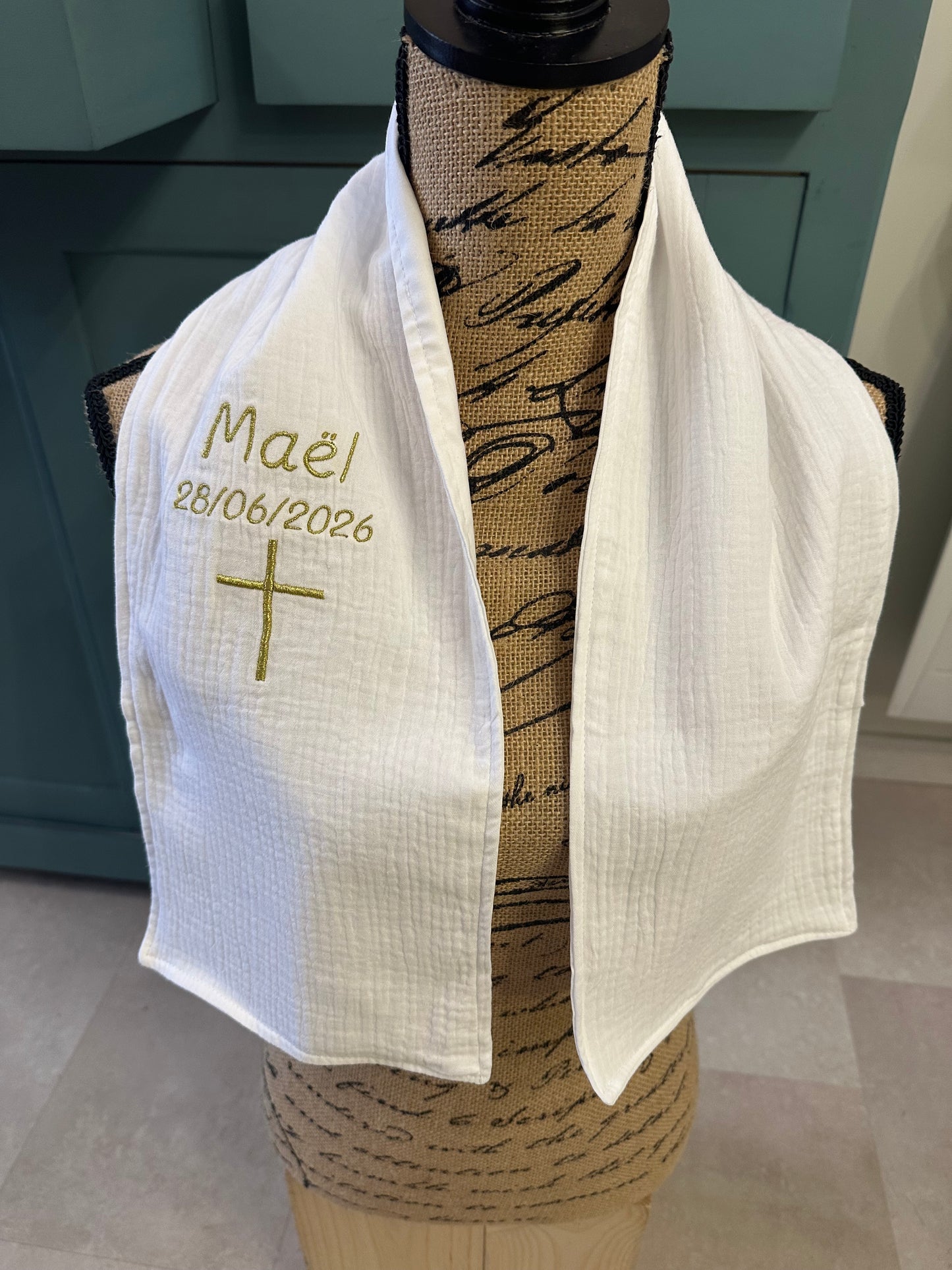 Écharpe de baptême/communion (SUR COMMANDE)
