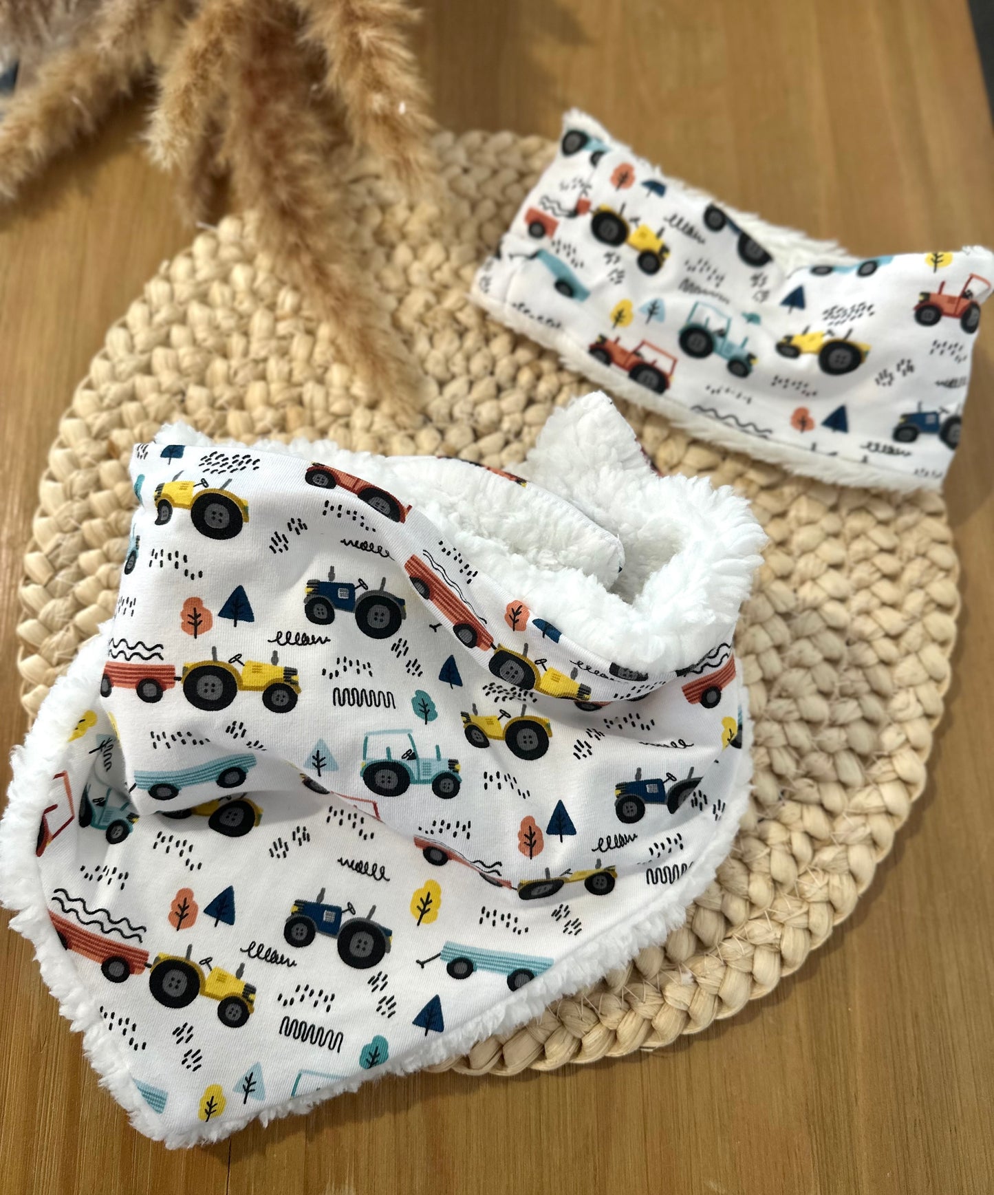 Snood / cache cou - bandana enfant - Thème tracteur