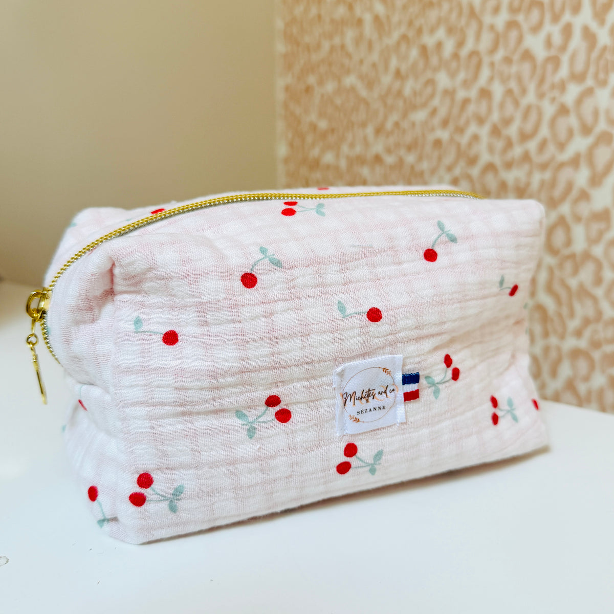 Trousse matelassée colorée