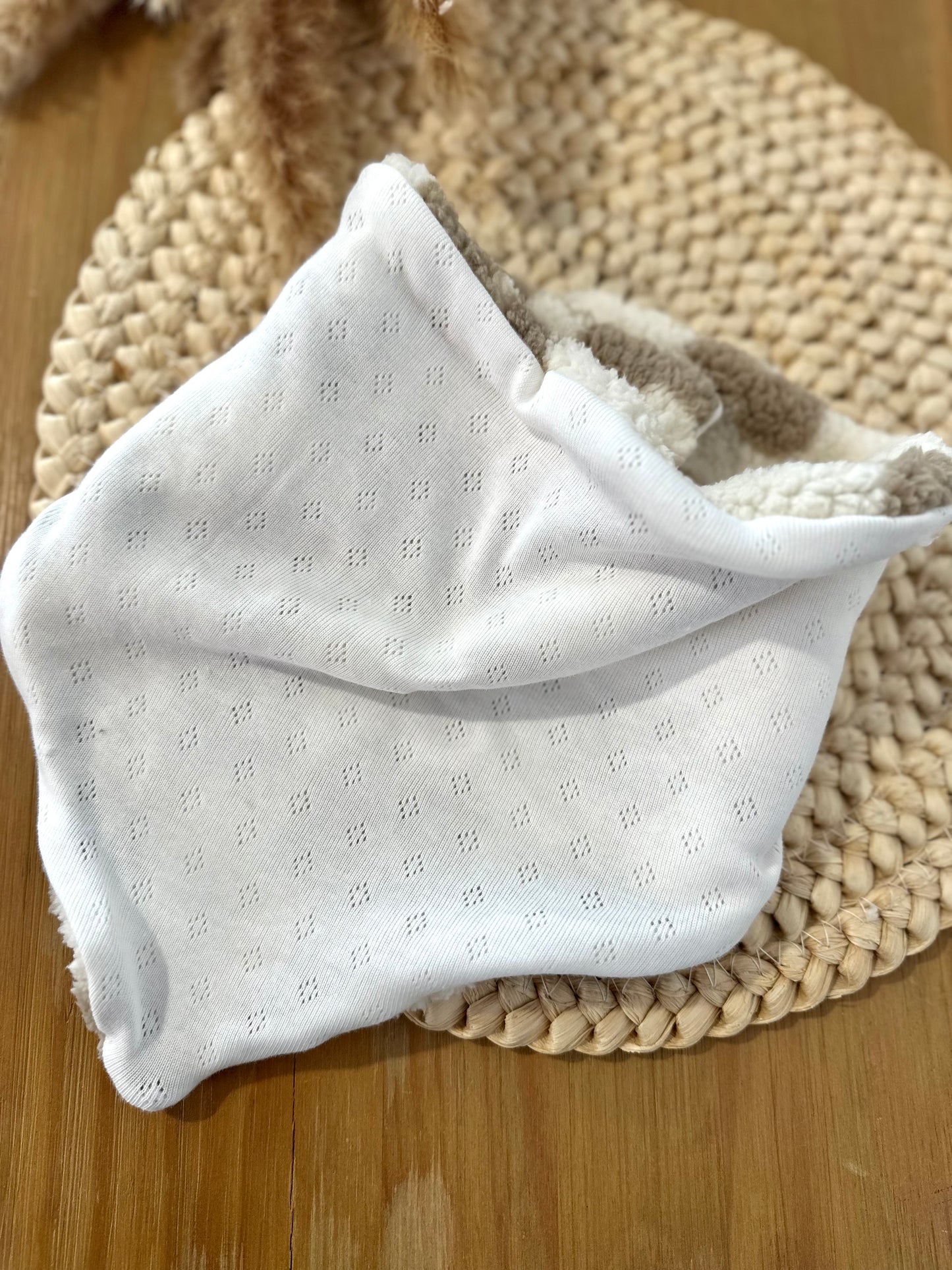 Snood / cache cou - bandana enfant - Thème marguerites sherpa