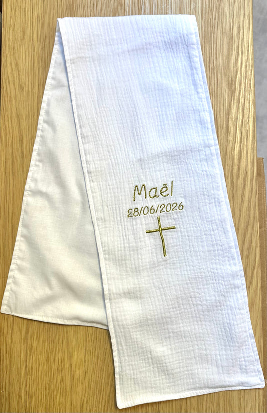Écharpe de baptême/communion (SUR COMMANDE)