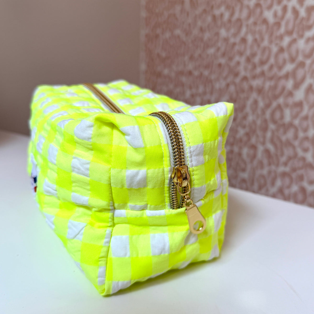 Trousse matelassée colorée