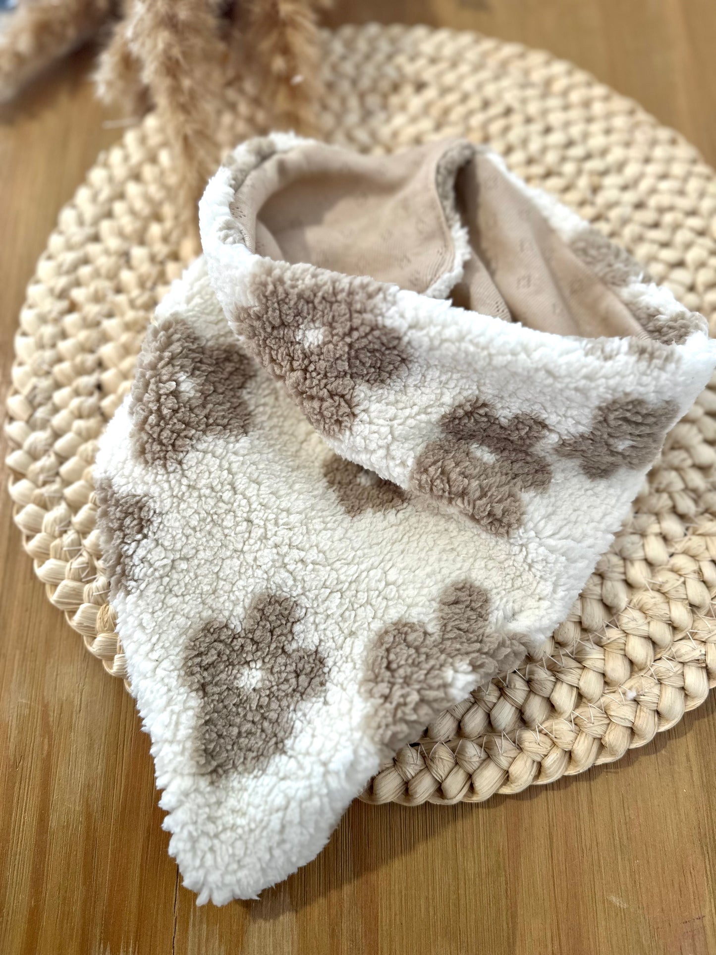 Snood / cache cou - bandana enfant - Thème marguerites sherpa