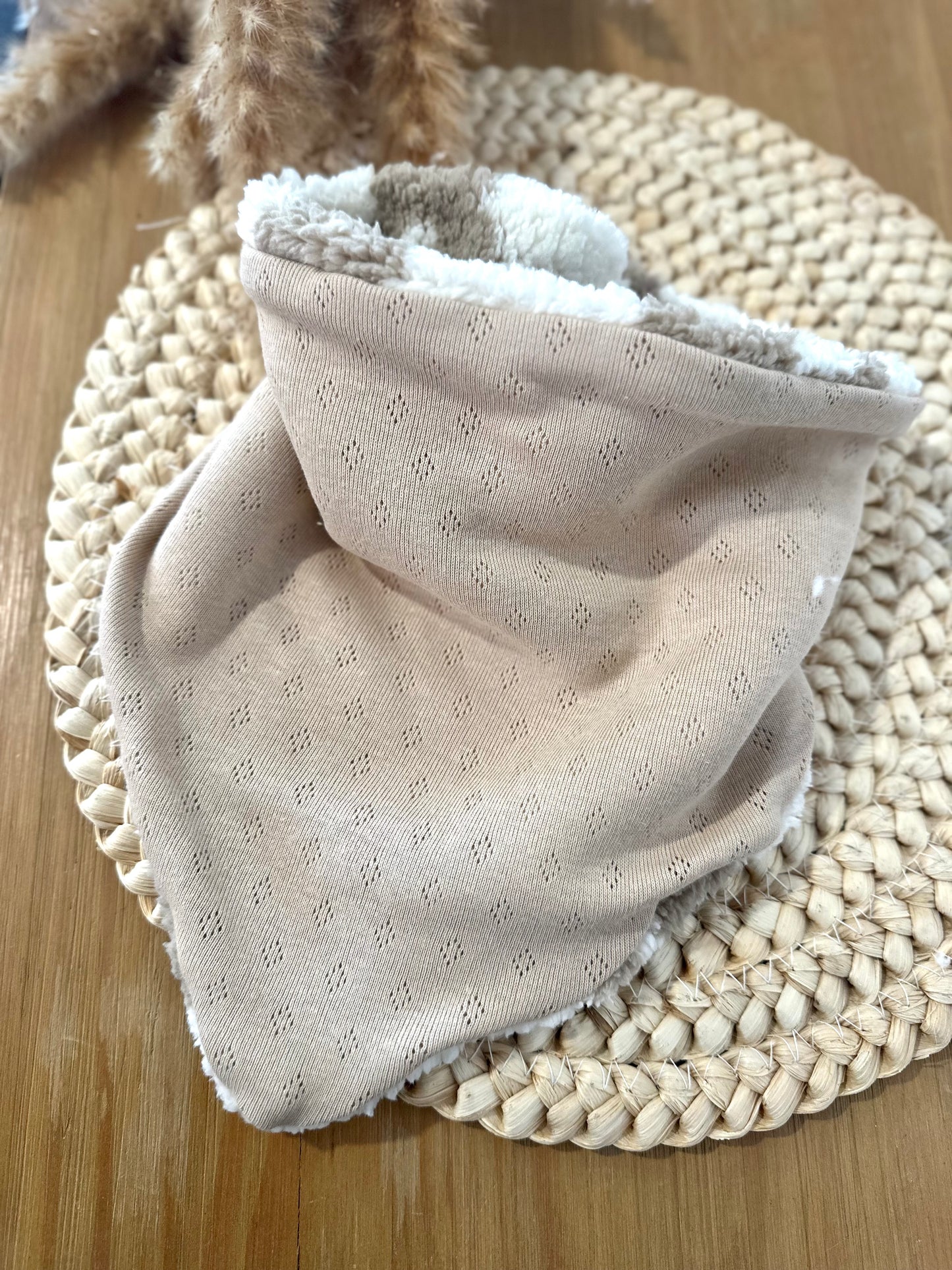 Snood / cache cou - bandana enfant - Thème marguerites sherpa