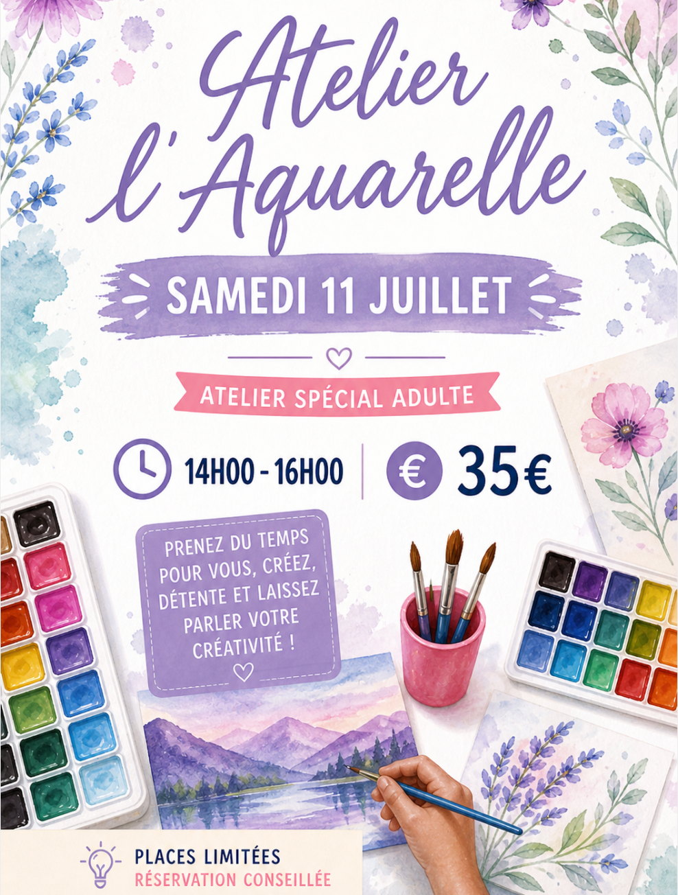 Samedi 11 Juillet - Aquarelle (Initiation Adulte)