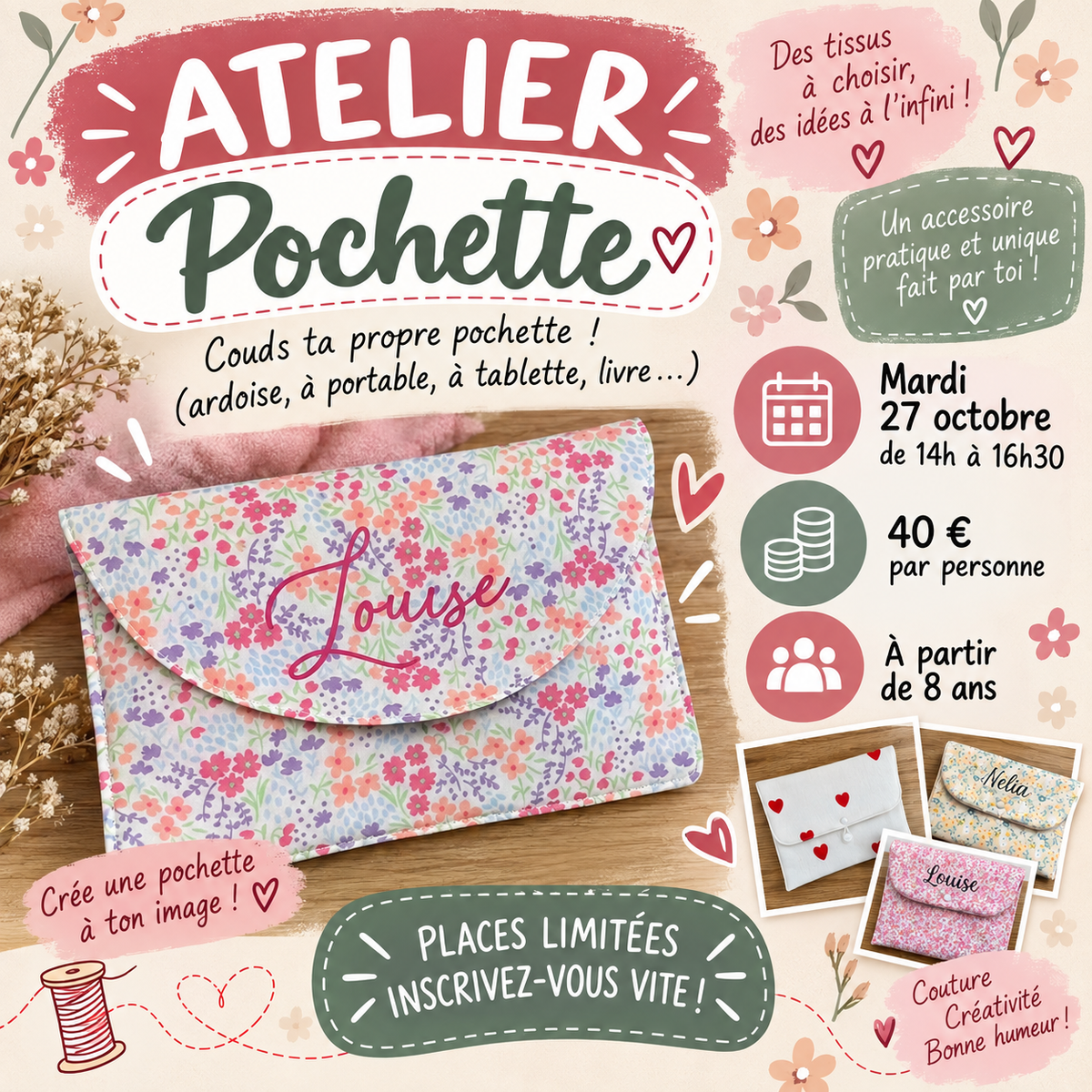 Atelier Couture ENFANT par Michettes and co - Mardi 27 Octobre - 14h00-16h30