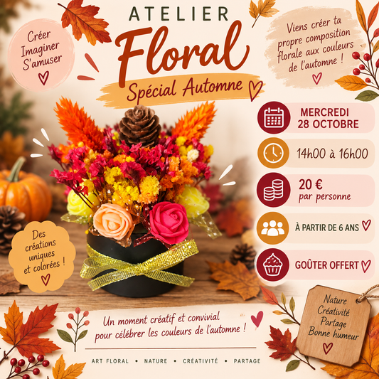 Atelier floral par Les décorations d'Emilie - Mercredi 28 Octobre - 14h-16h