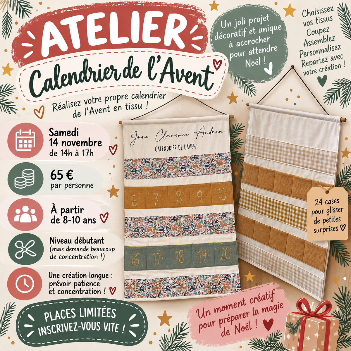 Atelier Couture ENFANT par Michettes and co - Samedi 14 Novembre  - 14h00-17h00