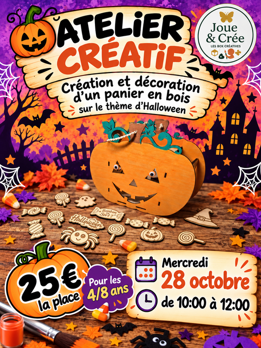 Atelier créatif Halloween par Joue et Créée - Mercredi 28 Octobre - 10h00-12h00