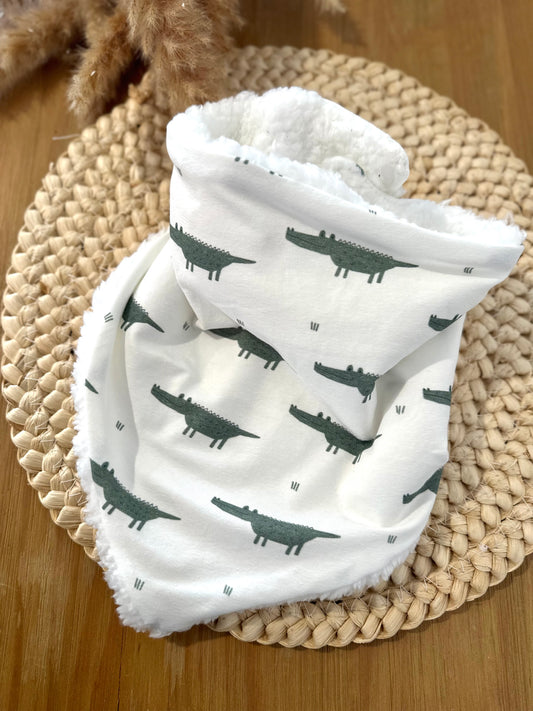 Snood / cache cou - bandana enfant - Thème crocodile