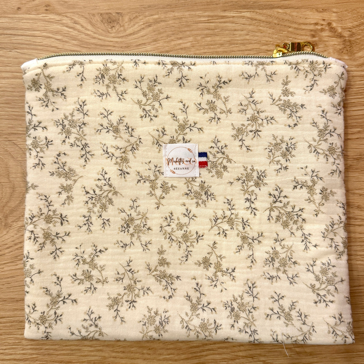 Pochettes matelassées en gaze de coton par Michettes and co