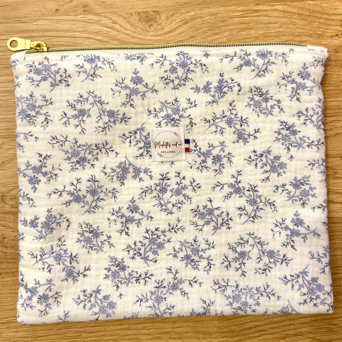Pochettes matelassées en gaze de coton par Michettes and co